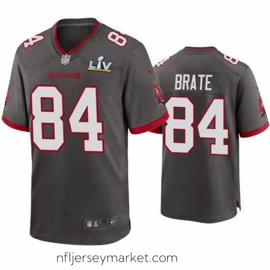 Superb Cameron Brate Buccaneers Pewter Super Bowl Lv Game Jersey