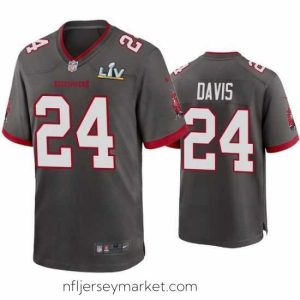 Luxurious Carlton Davis Buccaneers Pewter Super Bowl Lv Game Jersey