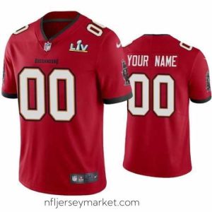 Magnificent Custom Buccaneers Red Super Bowl Lv Vapor Limited Jersey
