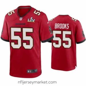 Luxurious Derrick Brooks Buccaneers Red Super Bowl Lv Game Jersey