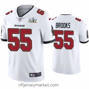 Superb Derrick Brooks Buccaneers White Super Bowl Lv Vapor Limited Jersey