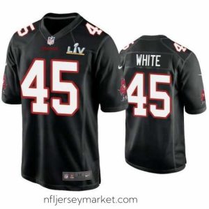 Stunning Devin White Buccaneers Black Super Bowl Lv Game Fashion Jersey