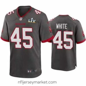 Irresistible Devin White Buccaneers Pewter Super Bowl Lv Game Jersey