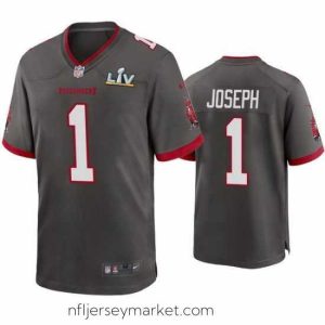 Premium Greg Joseph Buccaneers Pewter Super Bowl Lv Game Jersey