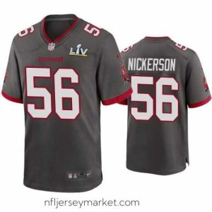 Gorgeous Hardy Nickerson Buccaneers Pewter Super Bowl Lv Game Jersey