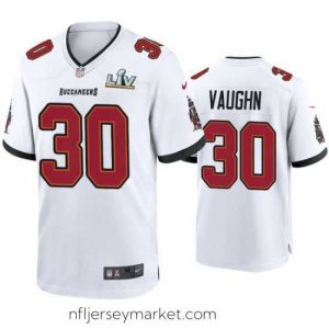 Magnificent Ke'Shawn Vaughn Buccaneers White Super Bowl Lv Game Jersey