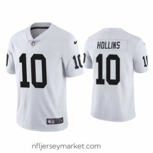 Luxurious Las Vegas Raiders 10 Mack Hollins White Vapor Untouchable Limited Stitched Jersey
