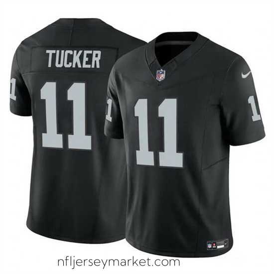 Premium Las Vegas Raiders 11 Tre Tucker Black 2023 F.U.S.E Vapor Untouchable Stitched Football Jersey