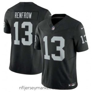 Luxurious Las Vegas Raiders 13 Hunter Renfrow Black 2023 F.U.S.E Vapor Untouchable Stitched Football Jersey