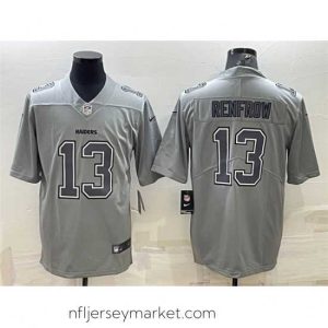 Premium Las Vegas Raiders 13 Hunter Renfrow Grey Atmosphere Fashion Stitched Jersey