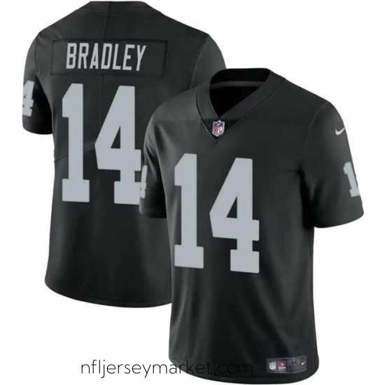 Magnificent Las Vegas Raiders 14 Carter Bradley Black 2024 Vapor Stitched Football Jersey