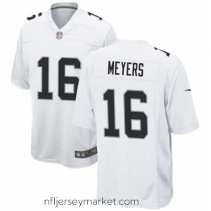 Magnificent Las Vegas Raiders 16 Jakobi Meyers White Stitched Football Game Jersey