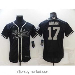 Magnificent Las Vegas Raiders 17 Davante Adams Black Flex Base Stitched jersey
