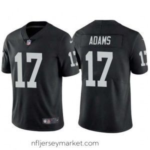 Exquisite Las Vegas Raiders 17 Davante Adams Black Vapor Limited Stitched jersey