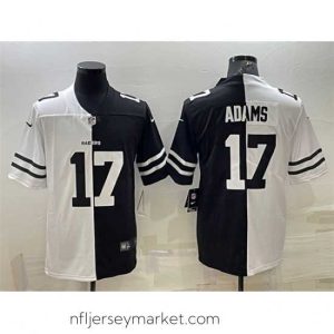 Stunning Las Vegas Raiders 17 Davante Adams Black White Split Vapor Untouchable Limited Stitched Jersey