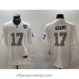Stunning Las Vegas Raiders 17 Davante Adams white 2023 F.U.S.E Vapor Untouchable Stitched Football Jersey 2