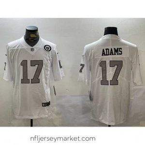 Premium Las Vegas Raiders 17 Davante Adams white 2023 F.U.S.E Vapor Untouchable Stitched Football Jersey 3