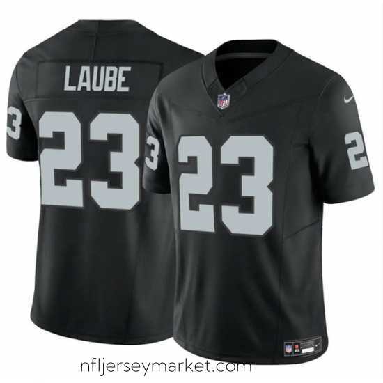 Luxurious Las Vegas Raiders 23 Dylan Laube Black 2024 F.U.S.E Vapor Stitched Football Jersey