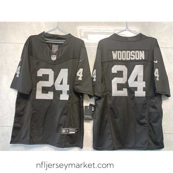 Irresistible Las Vegas Raiders 24 Charles Woodson Black 2023 F.U.S.E Vapor Untouchable Stitched Football Jersey