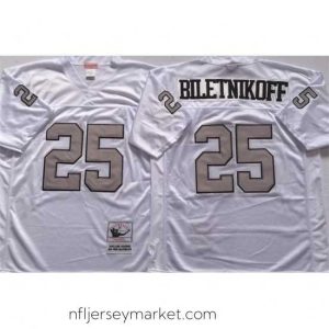 Magnificent Las Vegas Raiders 25 Fred Biletnikoff White Limited Stitched jersey