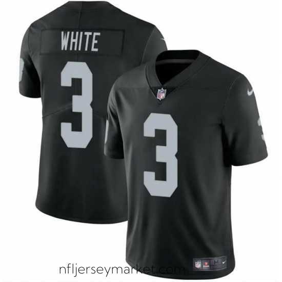 Top notch Las Vegas Raiders 3 Zamir White Black 2024 Vapor Stitched Football Jersey