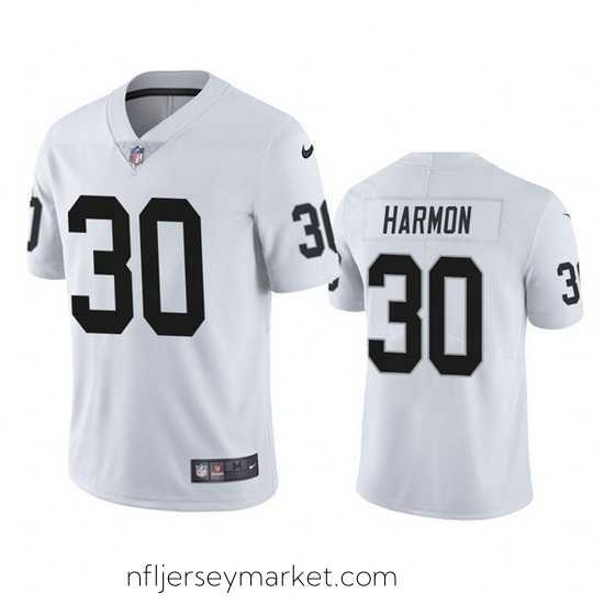 Alluring Las Vegas Raiders 30 Duron Harmon White Vapor Untouchable Limited Stitched Jersey