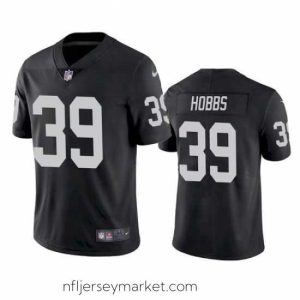 Magnificent Las Vegas Raiders 39 Nate Hobbs Black Vapor Limited Jersey