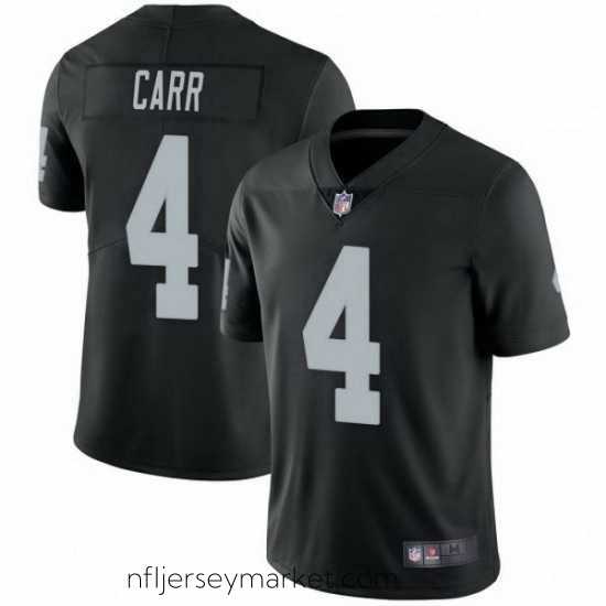 Top notch Las Vegas Raiders 4 Derek Carr Black Vapor Untouchable Limited Jersey