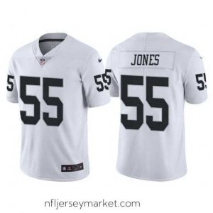 Luxurious Las Vegas Raiders 55 Chandler Jones White Vapor Limited Stitched jersey