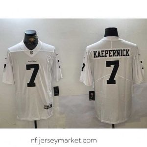 Luxurious Las Vegas Raiders 7 Colin Kaepernick White Vapor Limited Stitched Football Jersey