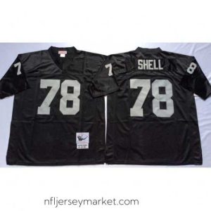 Luxurious Las Vegas Raiders 78 Art Shell Black M&N Throwback Jersey
