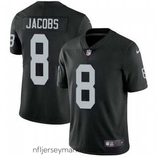 Exquisite Las Vegas Raiders 8 Josh Jacobs Black Vapor Limited Stitched jersey