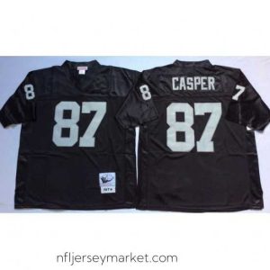 Top notch Las Vegas Raiders 87 Dave Casper Black M&N Throwback Jersey