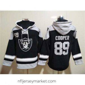 Gorgeous Las Vegas Raiders 89 Amari Cooper Black Ageless Must Have Lace Up Pullover Hoodie