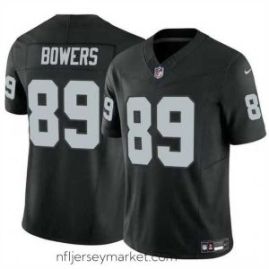 Premium Las Vegas Raiders 89 Brock Bowers Black 2024 Draft F.U.S.E Vapor Stitched Football Jersey