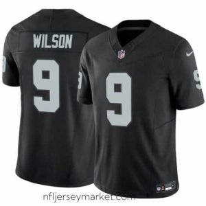 Luxurious Las Vegas Raiders 9 Tyree Wilson Black 2023 F.U.S.E Vapor Untouchable Stitched Football Jersey