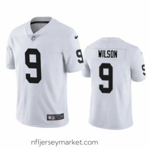 Stunning Las Vegas Raiders 9 Tyree Wilson White 2023 Draft Vapor Limited Stitched Football Jersey