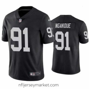 Top notch Las Vegas Raiders 91 Yannick Ngakoue Vapor Limited Black Jersey