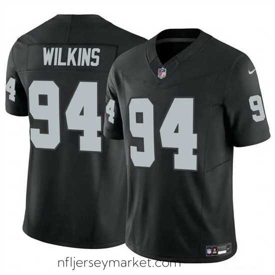 Alluring Las Vegas Raiders 94 Christian Wilkins Black 2024 F.U.S.E Vapor Stitched Football Jersey