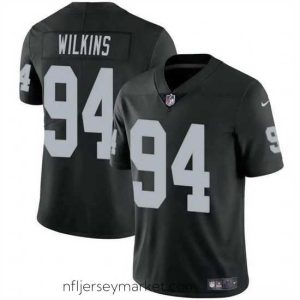 Magnificent Las Vegas Raiders 94 Christian Wilkins Black Vapor Stitched Football Jersey