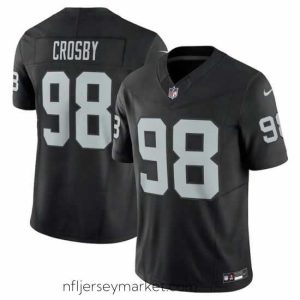 Irresistible Las Vegas Raiders 98 Maxx Crosby Black 2023 F.U.S.E Vapor Untouchable Stitched Football Jersey