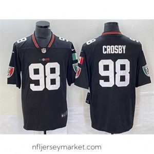 Luxurious Las Vegas Raiders 98 Maxx Crosby Black Mexico Vapor Limited Stitched Football Jersey
