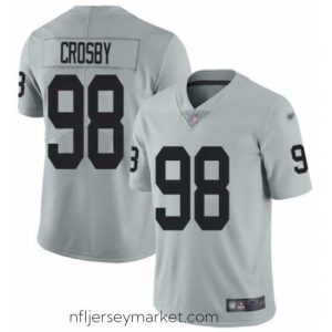 Premium Las Vegas Raiders 98 Maxx Crosby Grey Vapor Untouchable Limited Stitched Jersey
