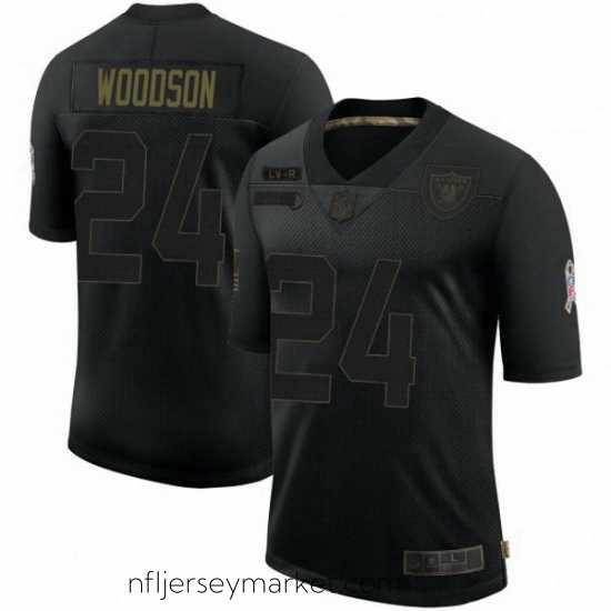 Exquisite Las Vegas Raiders Charles Woodson 2020 Black Salute To Service Limited Jersey