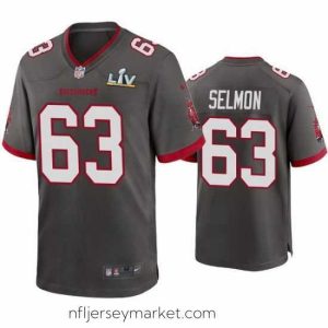 Alluring Lee Roy Selmon Buccaneers Pewter Super Bowl Lv Game Jersey