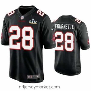 Gorgeous Leonard Fournette Buccaneers Black Super Bowl Lv Game Fashion Jersey
