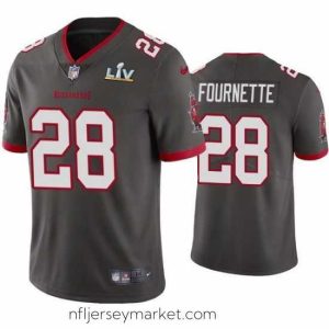 Magnificent Leonard Fournette Buccaneers Pewter Super Bowl Lv Vapor Limited Jersey