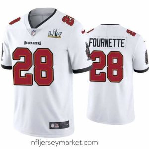 Premium Leonard Fournette Buccaneers White Super Bowl Lv Vapor Limited Jersey