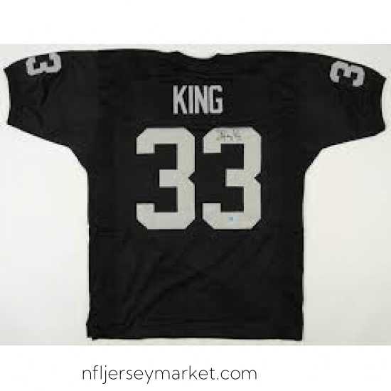 Luxurious Los Angeles Raiders #33 Kenny King Black Throwback Stitched NFL Jersey