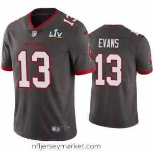 Gorgeous Mike Evans Buccaneers Pewter Super Bowl Lv Vapor Limited Jersey